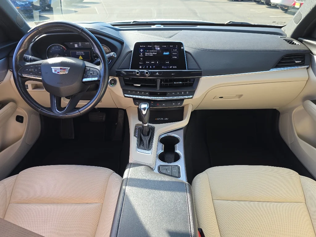 Used 2023 Crystal White Tricoat Cadillac Premium Luxury image 2