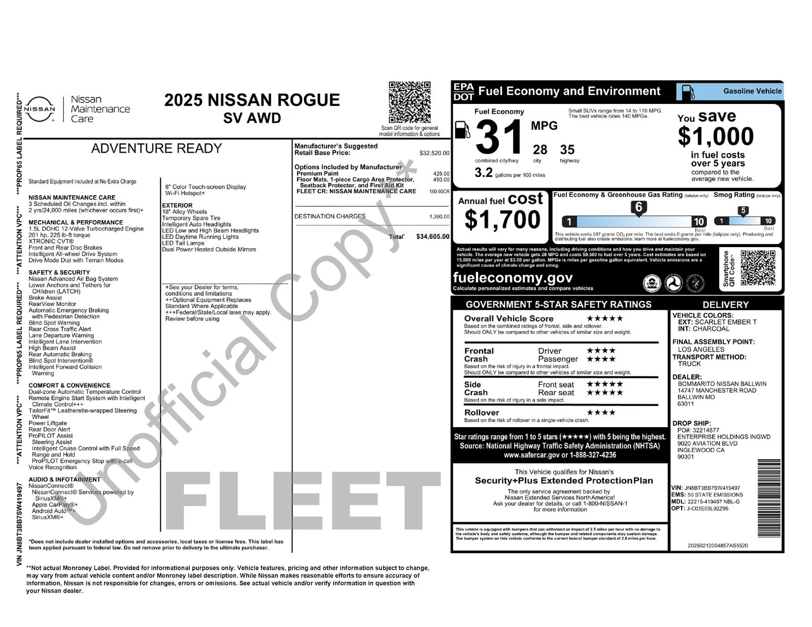 Used 2025 Red Nissan SV image 3