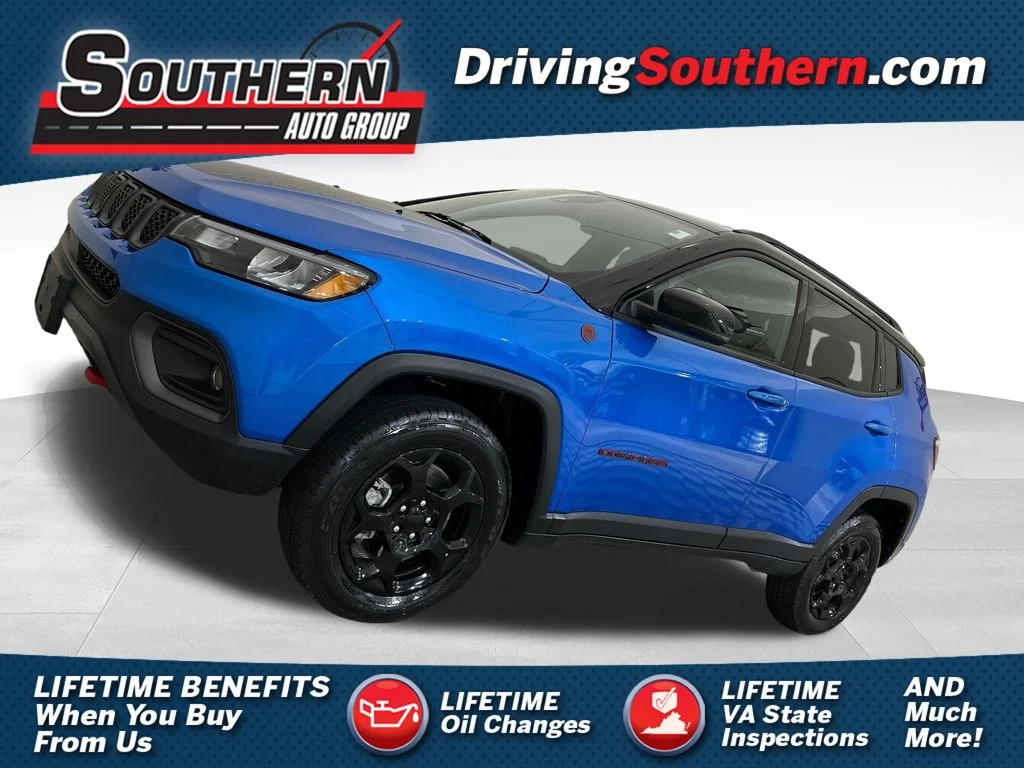 Used 2023 Blue Jeep Trailhawk image 1