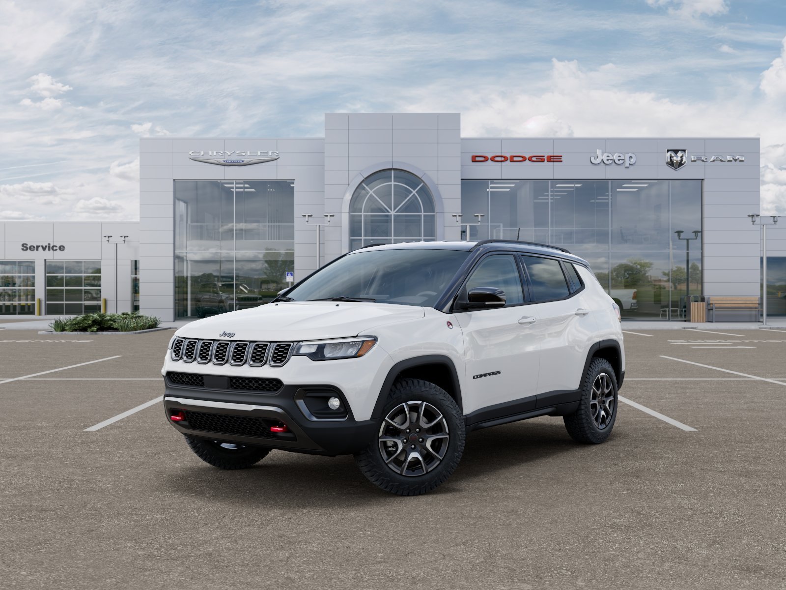 New 2026 Bright White Clear-Coat Exterior Paint Jeep Trailhawk image 28