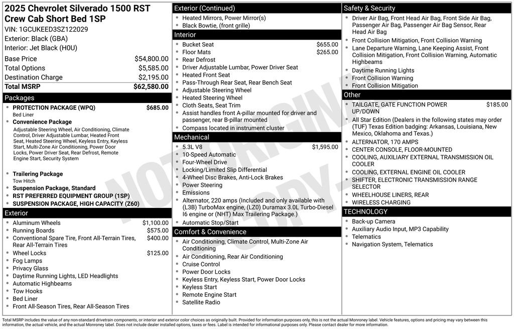 Used 2025 Black Chevrolet RST image 6