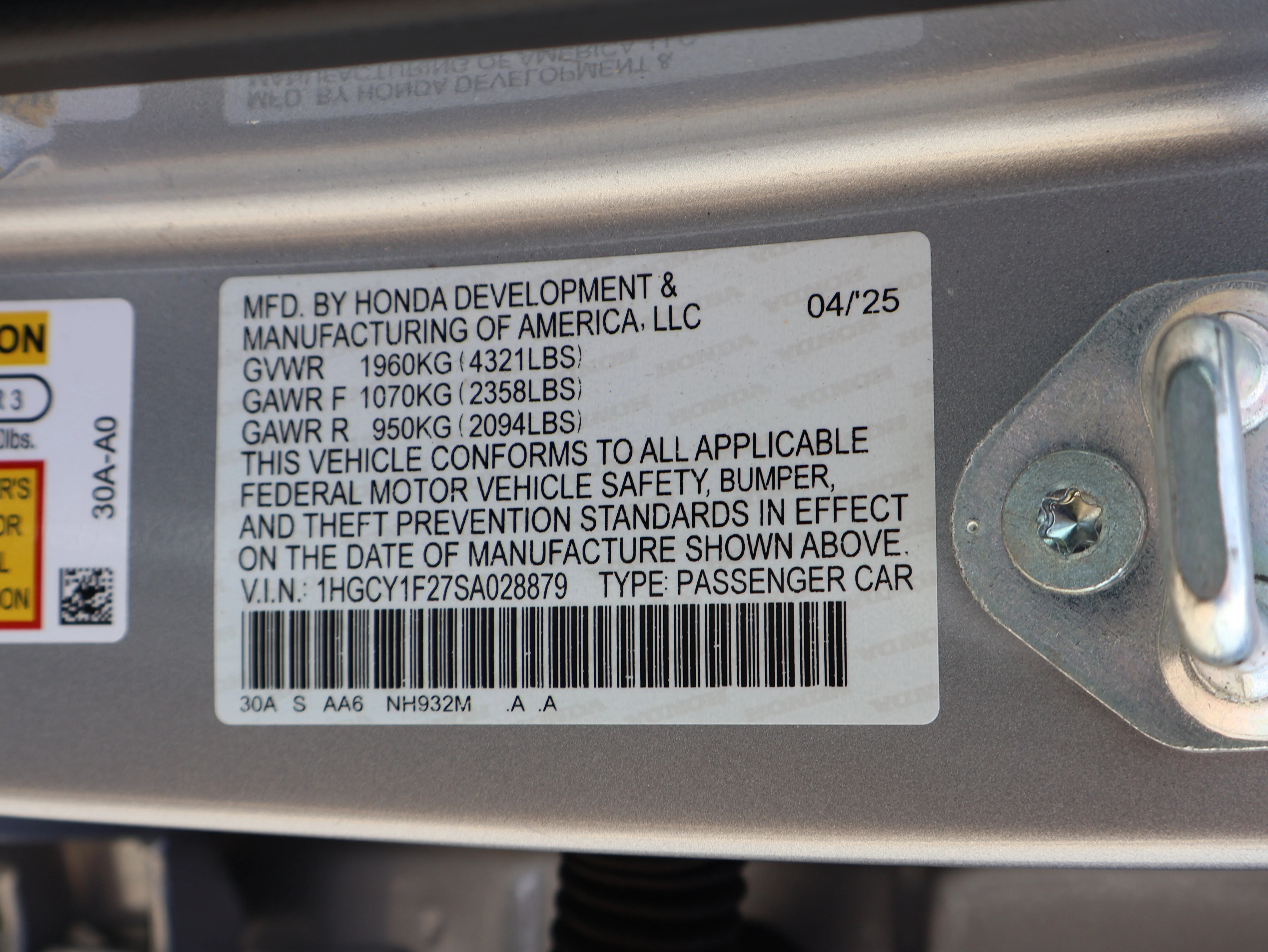 Used 2025 Solar Silver Metallic Honda LX image 47