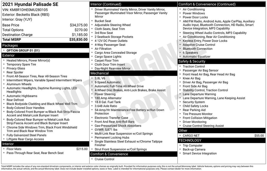 Used 2021 Black Hyundai SE image 10