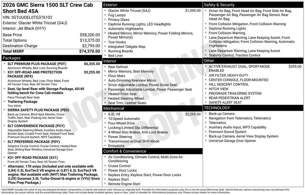 2026 GMC Sierra 4WD Crew Cab Short Box SLT's photo
