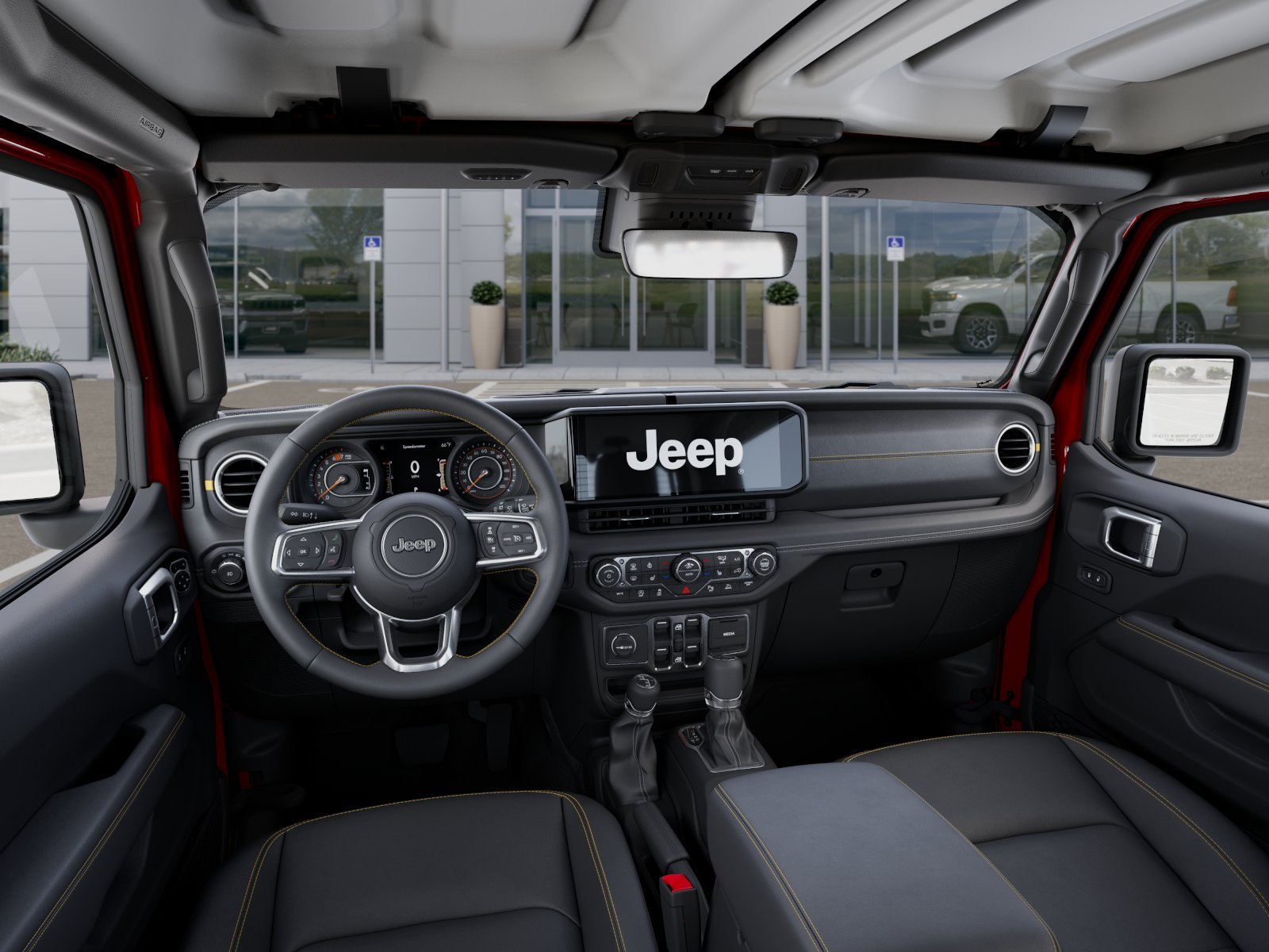 New 2025 Firecracker Red Clear-Coat Exterior Paint Jeep Sahara image 42