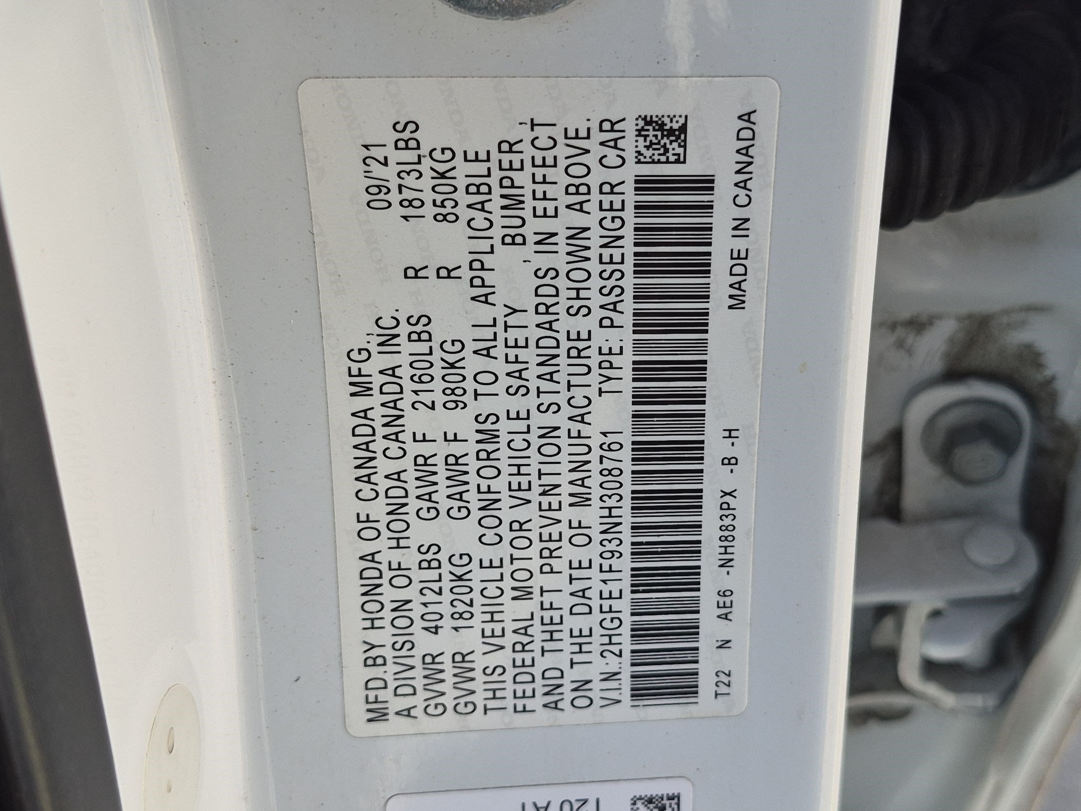 Used 2022 Platinum White Pearl Honda Touring image 34