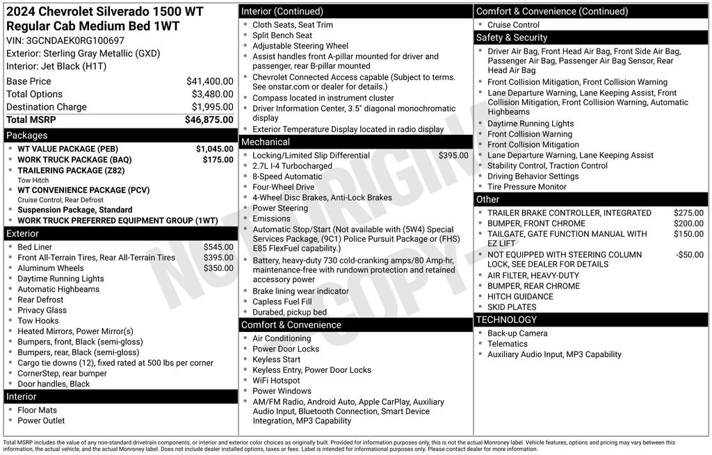 Certified Used 2024 Gray Chevrolet WT image 21