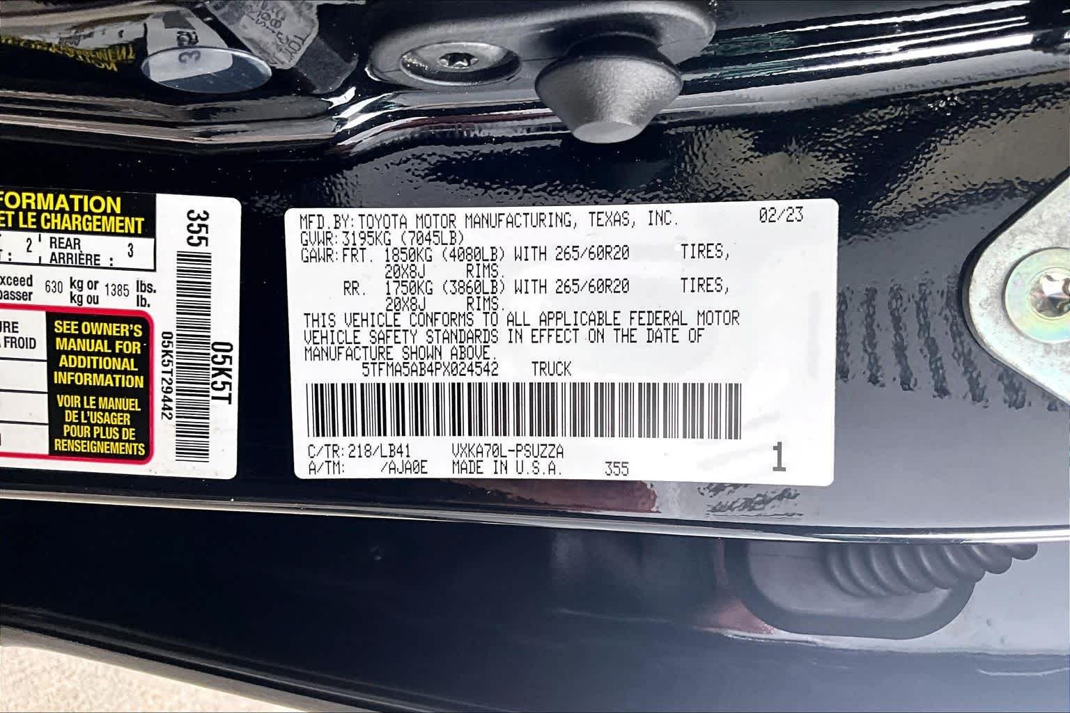 Used 2023 Midnight Black Metallic Toyota 1794 Edition image 32