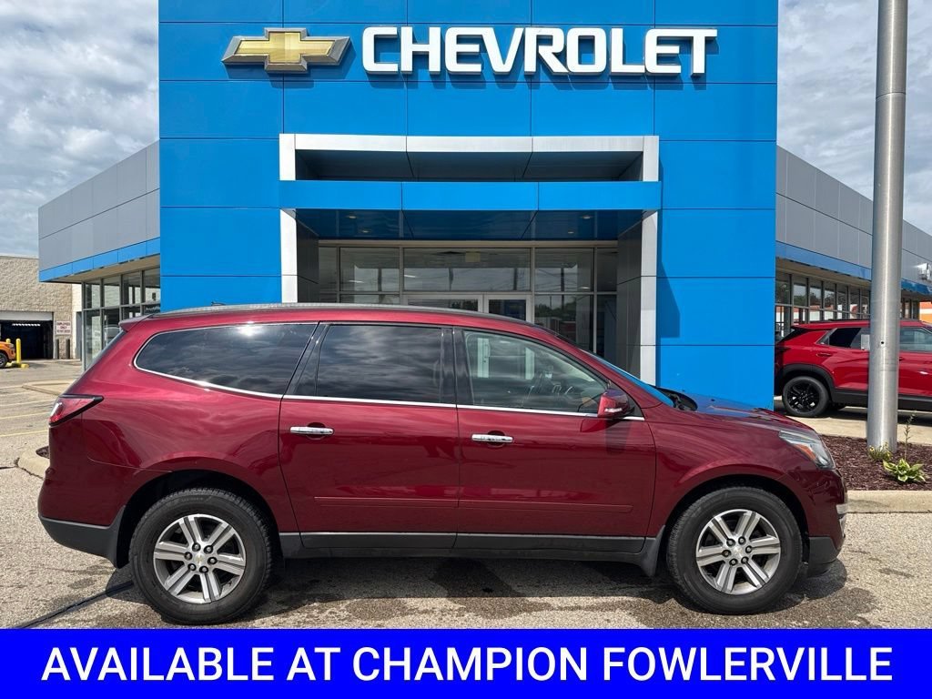 Used 2015 Chevrolet Traverse 1LT with VIN 1GNKRGKD8FJ110201 for sale in Fowlerville, MI