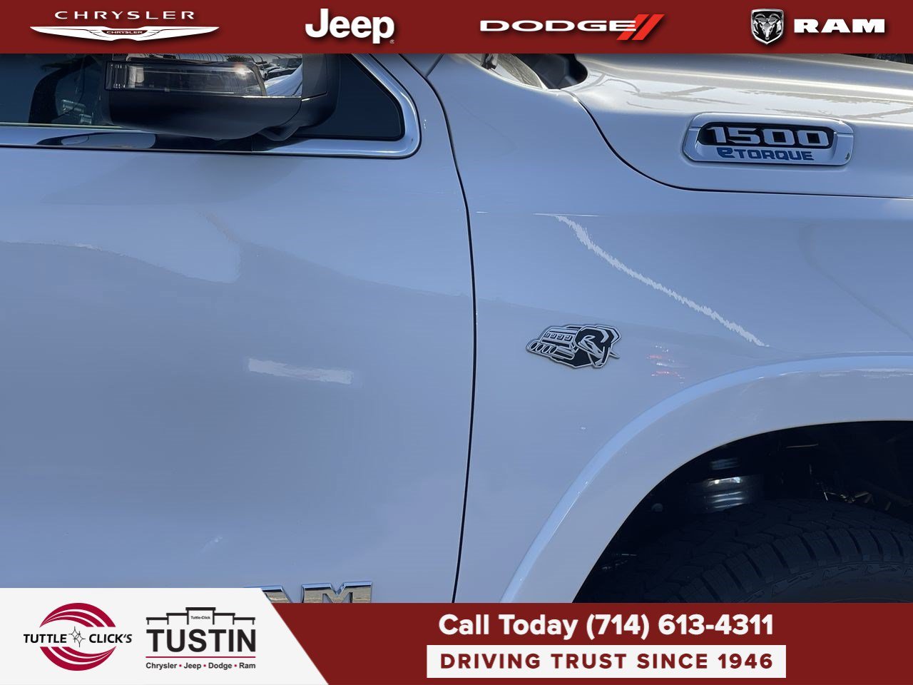New 2026 Bright White Clear-Coat Exterior Paint RAM Longhorn image 8