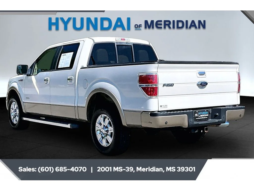 Used 2012 White Platinum Metallic Tri-Coat Ford Lariat image 2