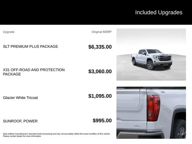 New 2026 Glacier White Tricoat GMC SLT image 5