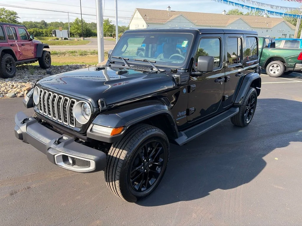 Used 2025 Black Jeep Sahara 4xe image 2