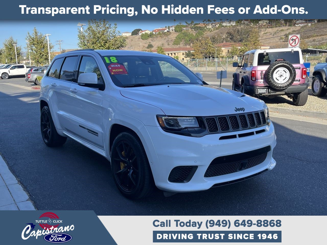 Used 2018 Bright White Clearcoat Jeep Trackhawk image 12