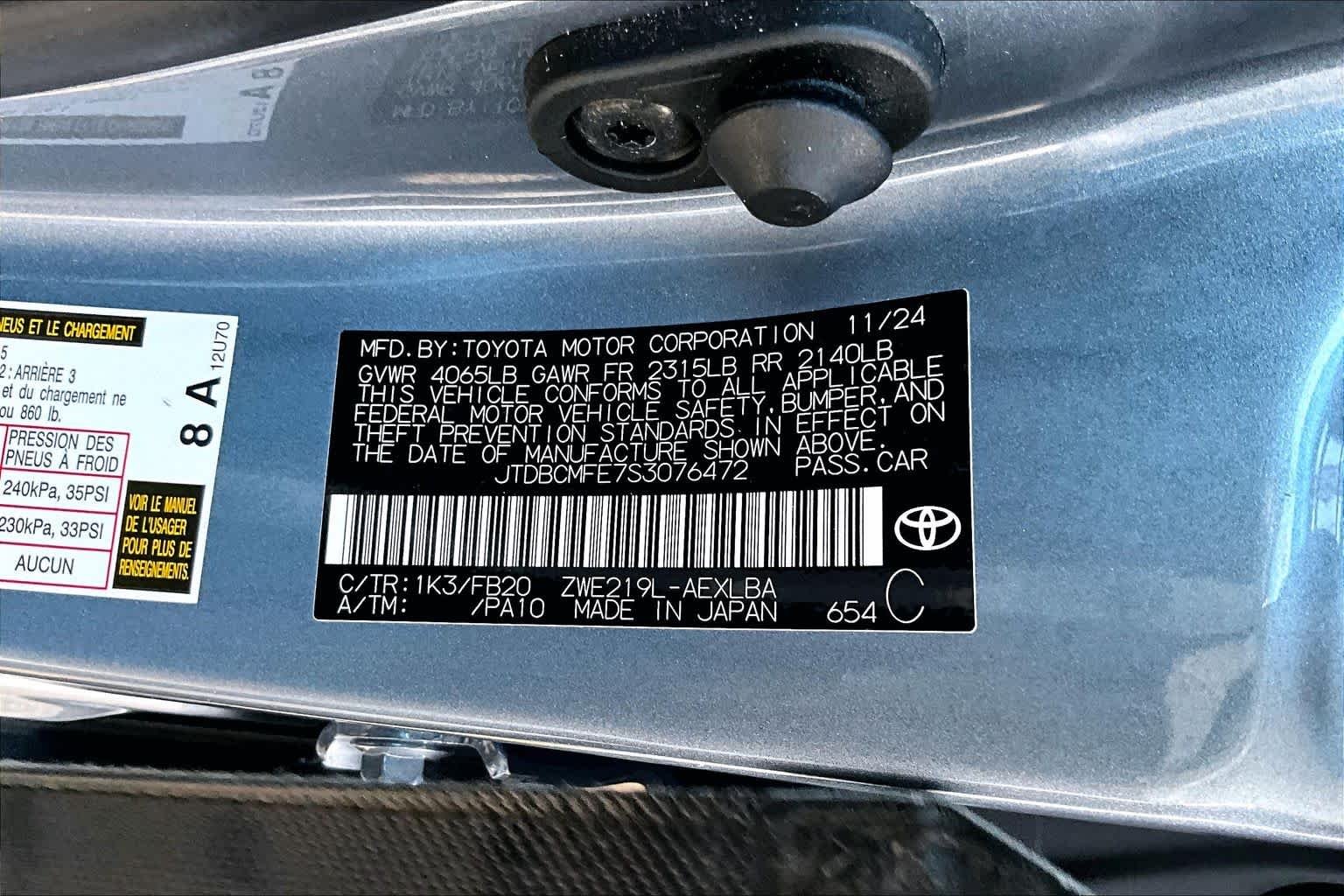 Used 2025 Celestite Toyota Hybrid LE image 66
