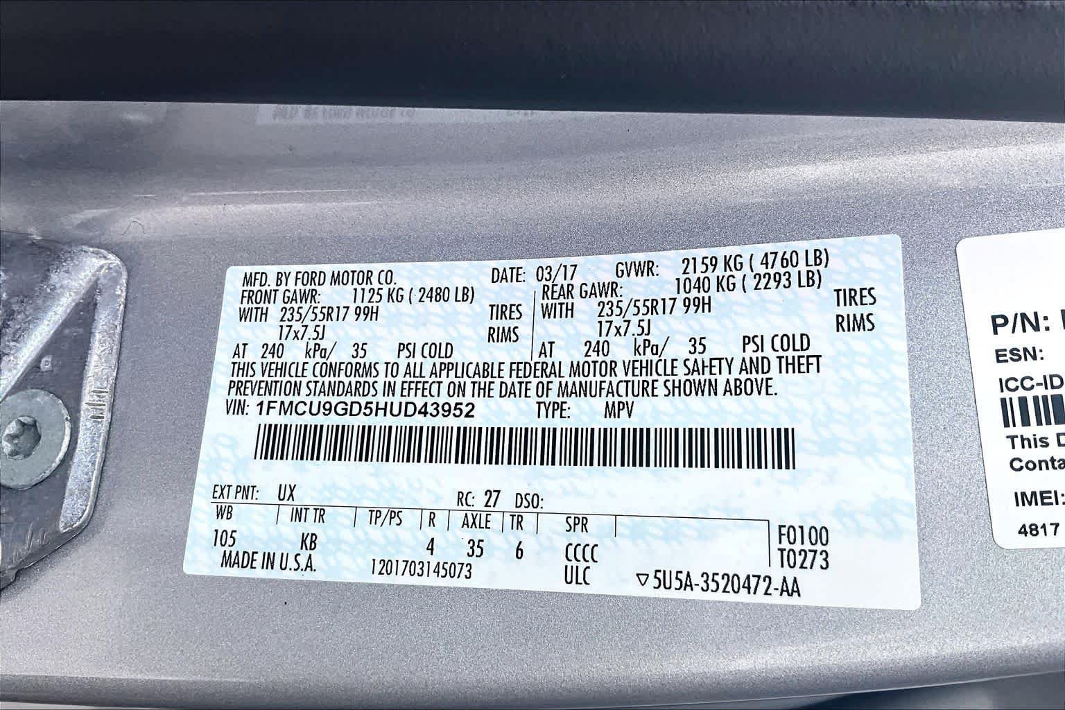 Used 2017 Ingot Silver Metallic Ford SE image 36