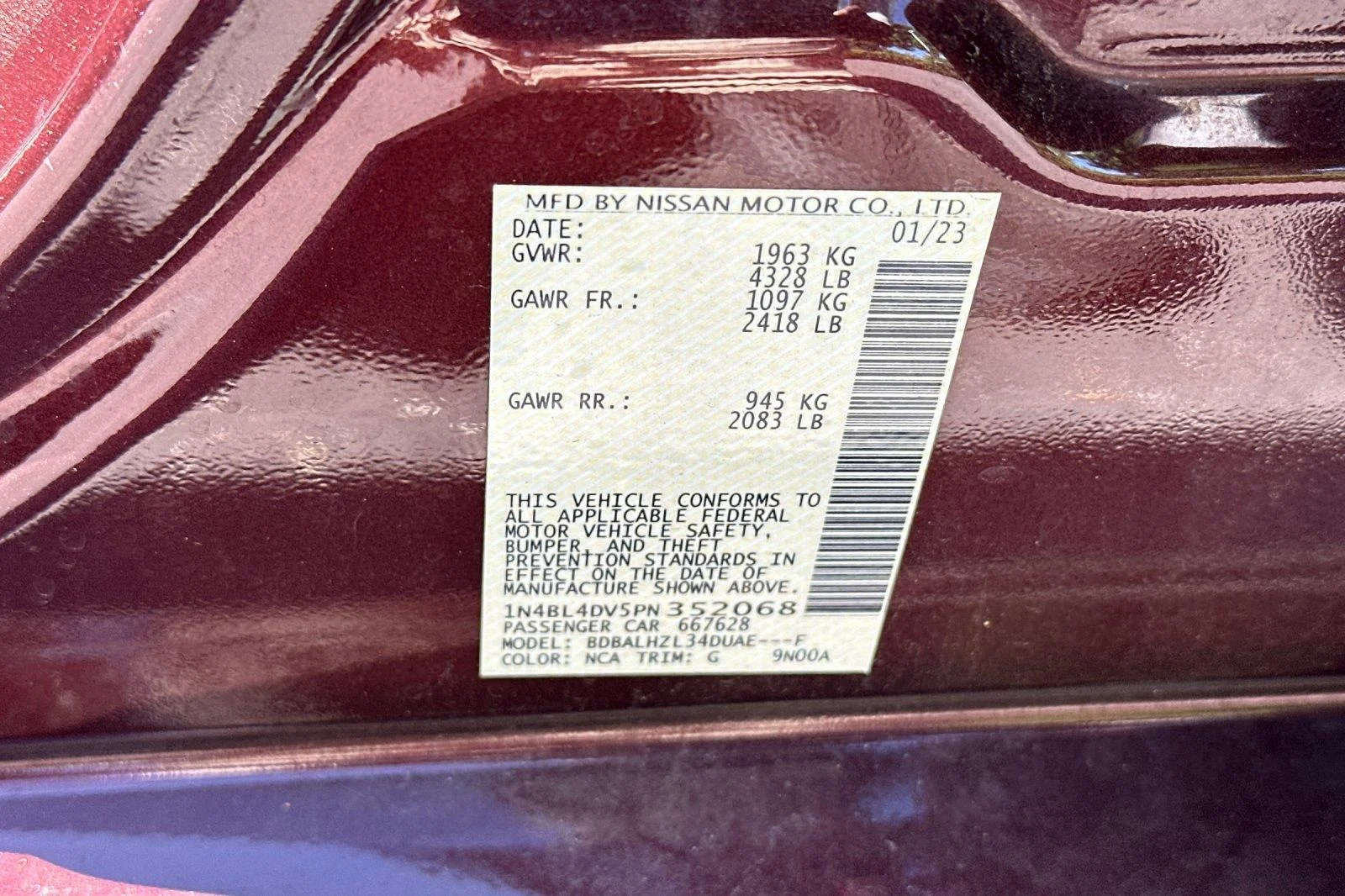 Used 2023 Garnet Pearl Metallic Nissan 2.5 SV image 27