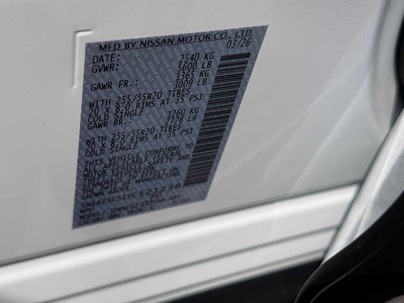 New 2026 Everest White Pearl TriCoat Nissan SL image 36