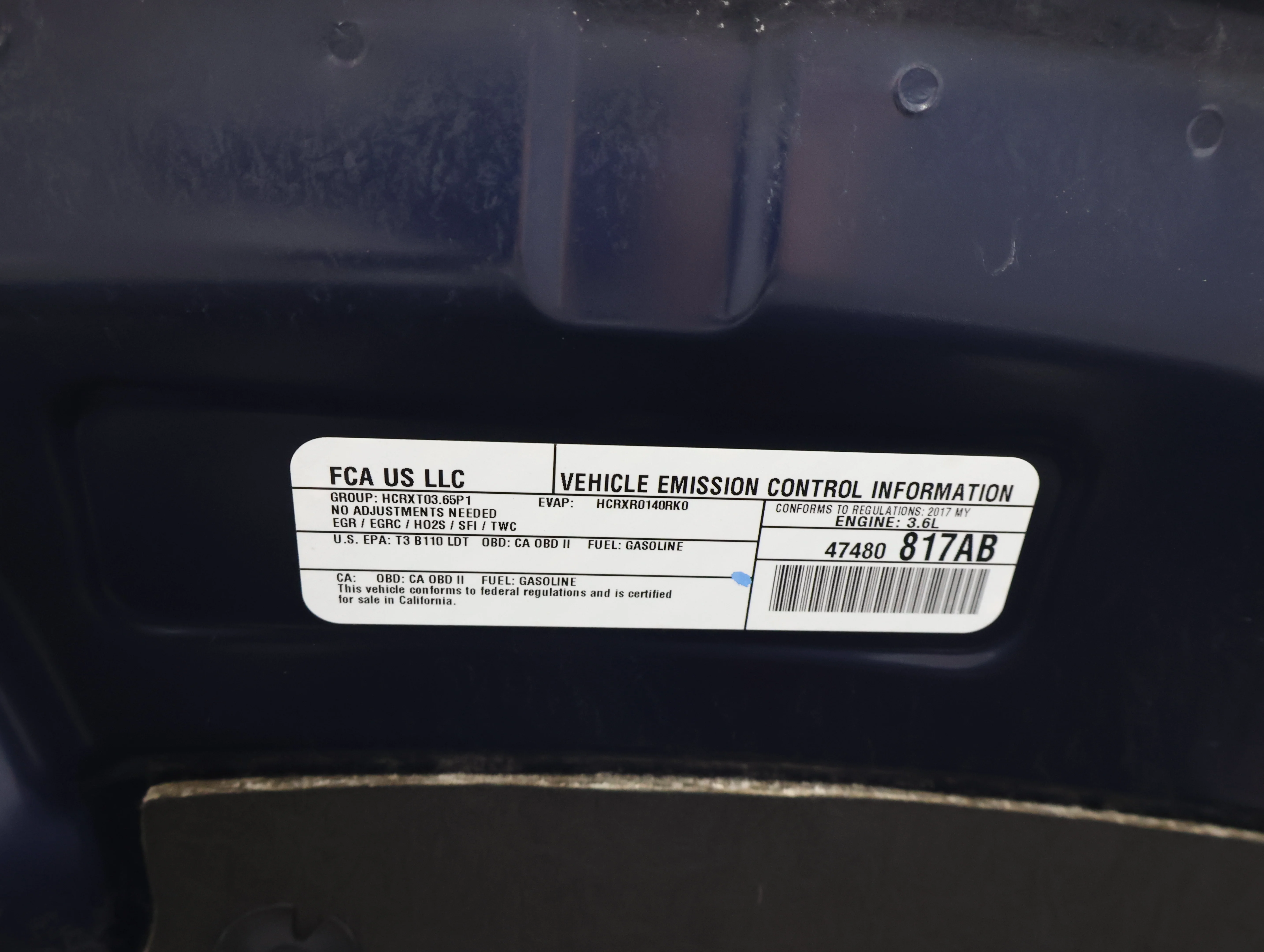 Used 2017 Jazz Blue Pearlcoat Chrysler Touring L image 21