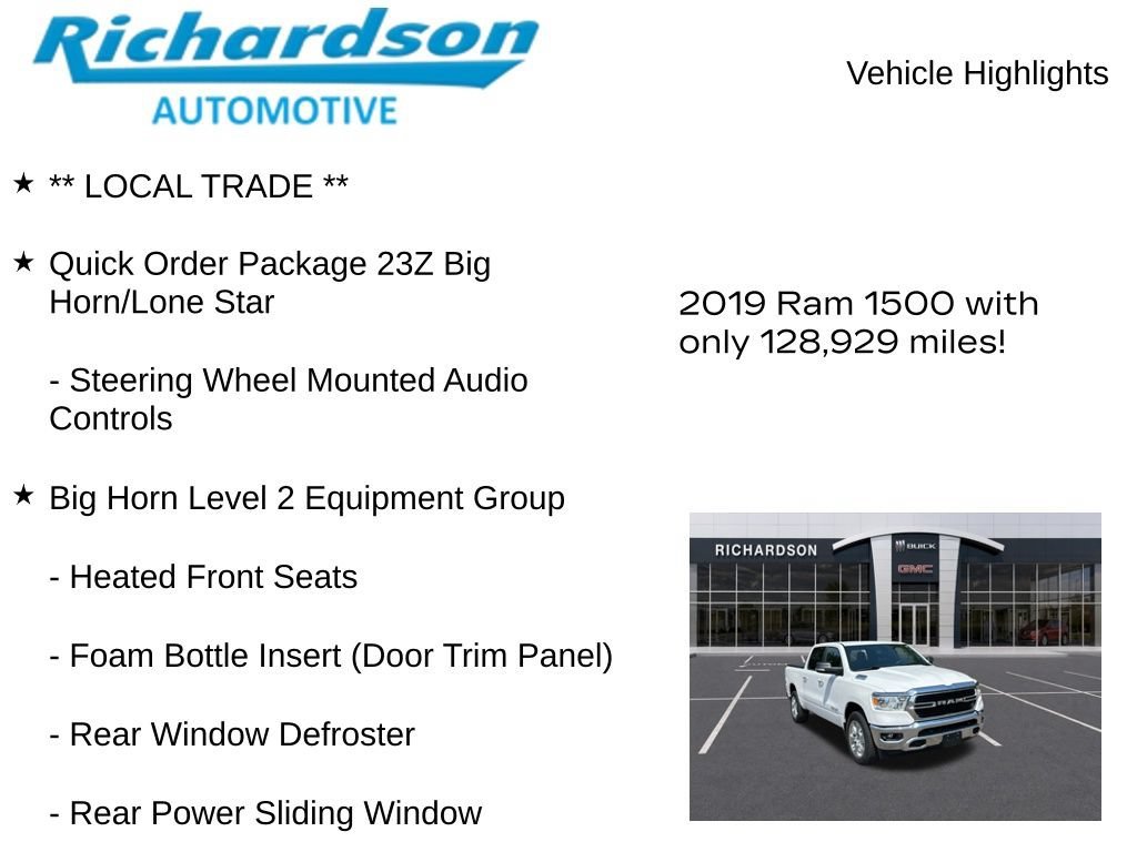 2019 RAM Ram 1500 Pickup Big Horn/Lone Star - Photo 11