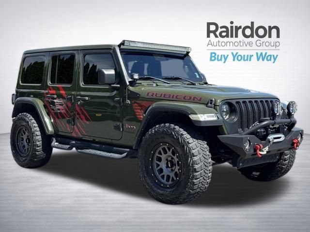 Used 2021 Sarge Green Clearcoat Jeep Unlimited Rubicon image 1