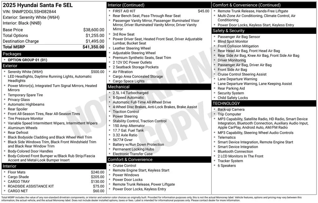 Used 2025 White Hyundai SEL image 6