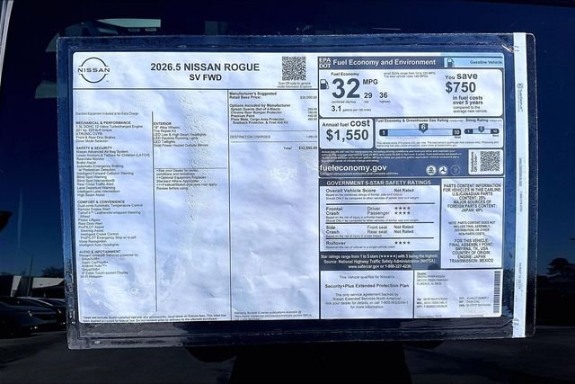 New 2026 Nissan Rogue SV 4D Sport Utility