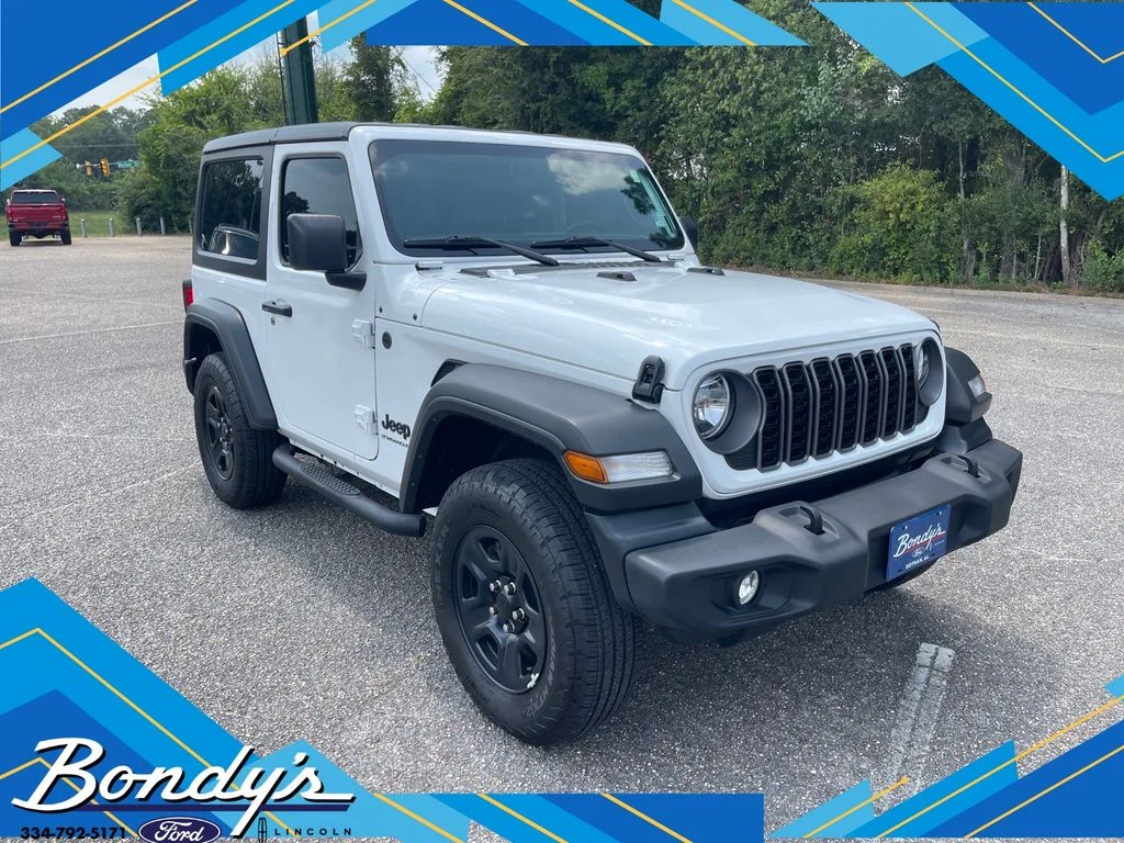 Used 2025 Bright White Clearcoat Jeep Sport image 1