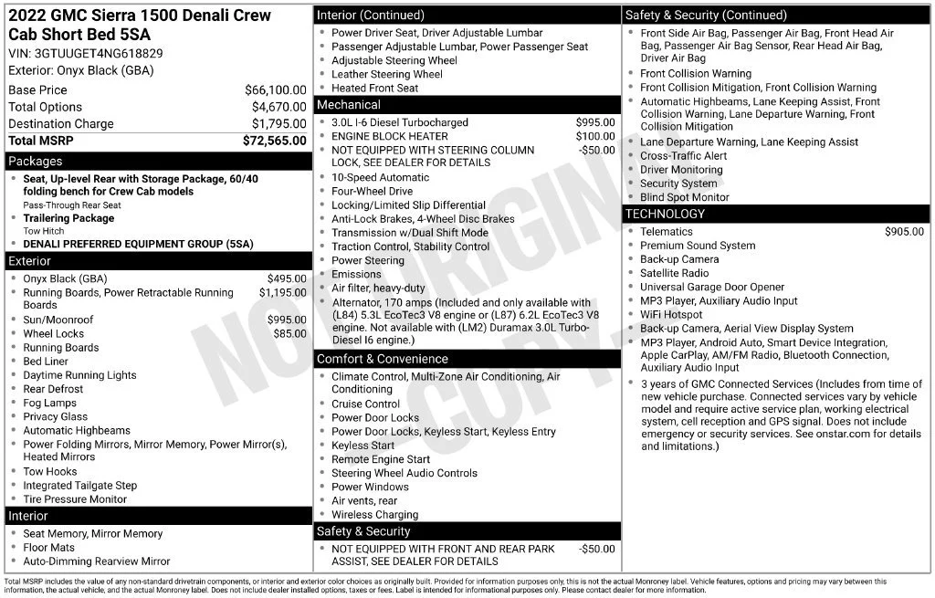Used 2022 ONYX BLACK GMC Denali image 6