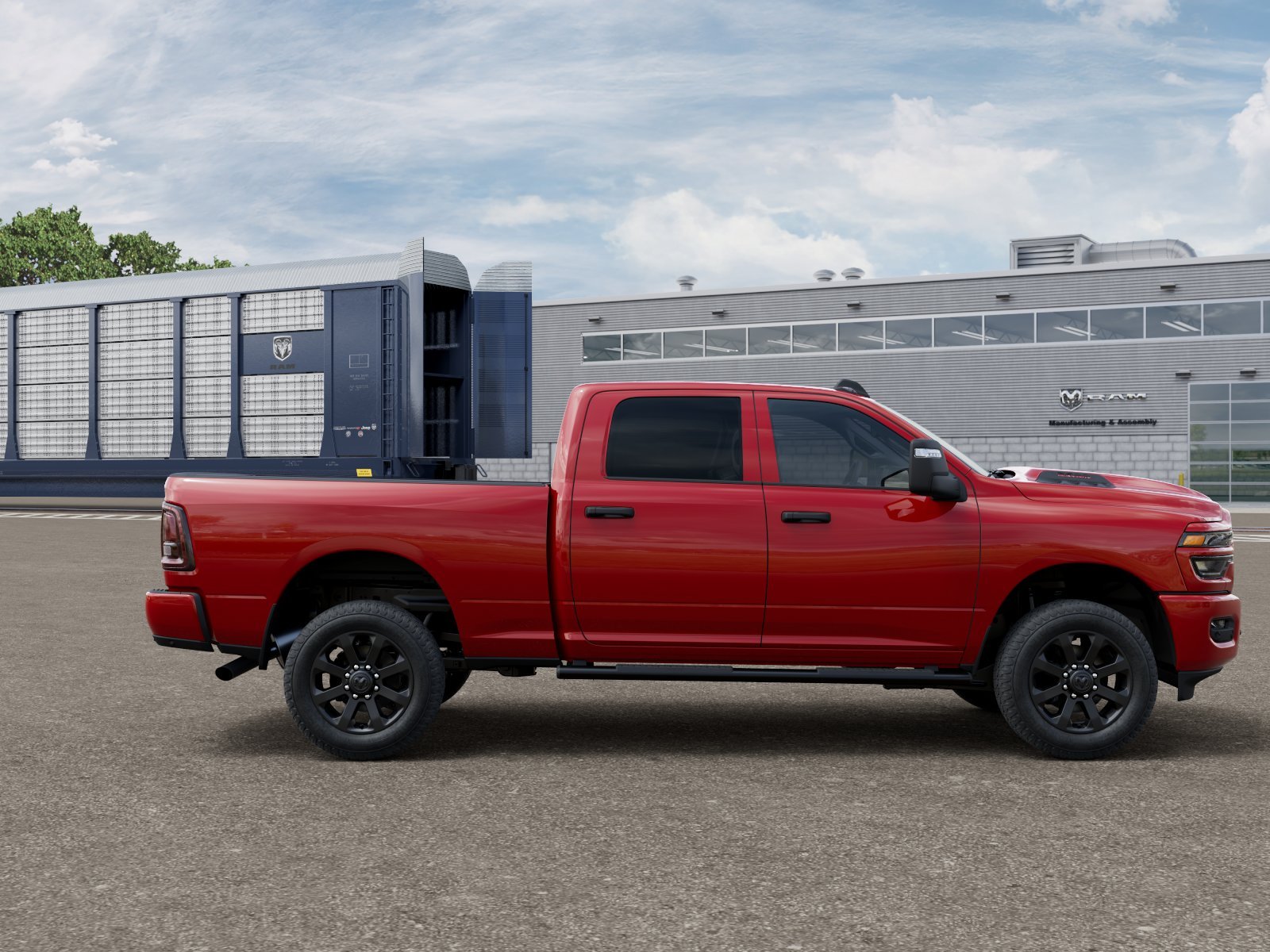 New 2027 Flame Red Clear-Coat Exterior Paint RAM Black Express image 12