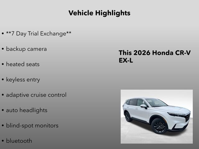 New 2026 Platinum White Pearl Honda EX-L image 5