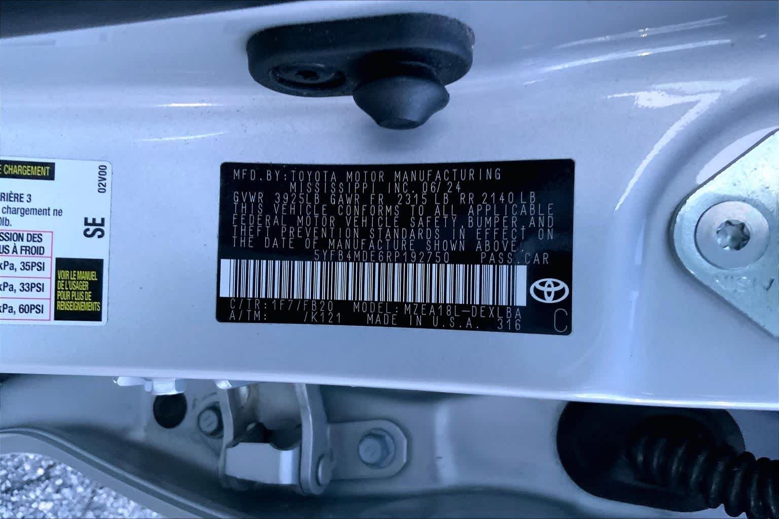 Used 2024 Classic Silver Metallic Toyota LE image 31