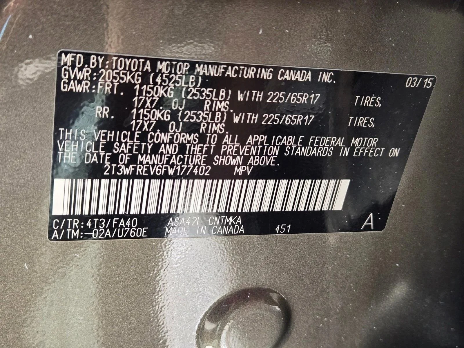 Used 2015 Pyrite Mica Toyota XLE image 24