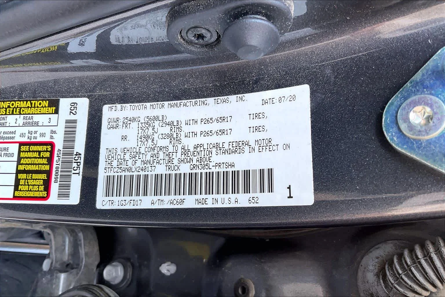 Used 2020 Magnetic Gray Metallic Toyota TRD Sport image 31