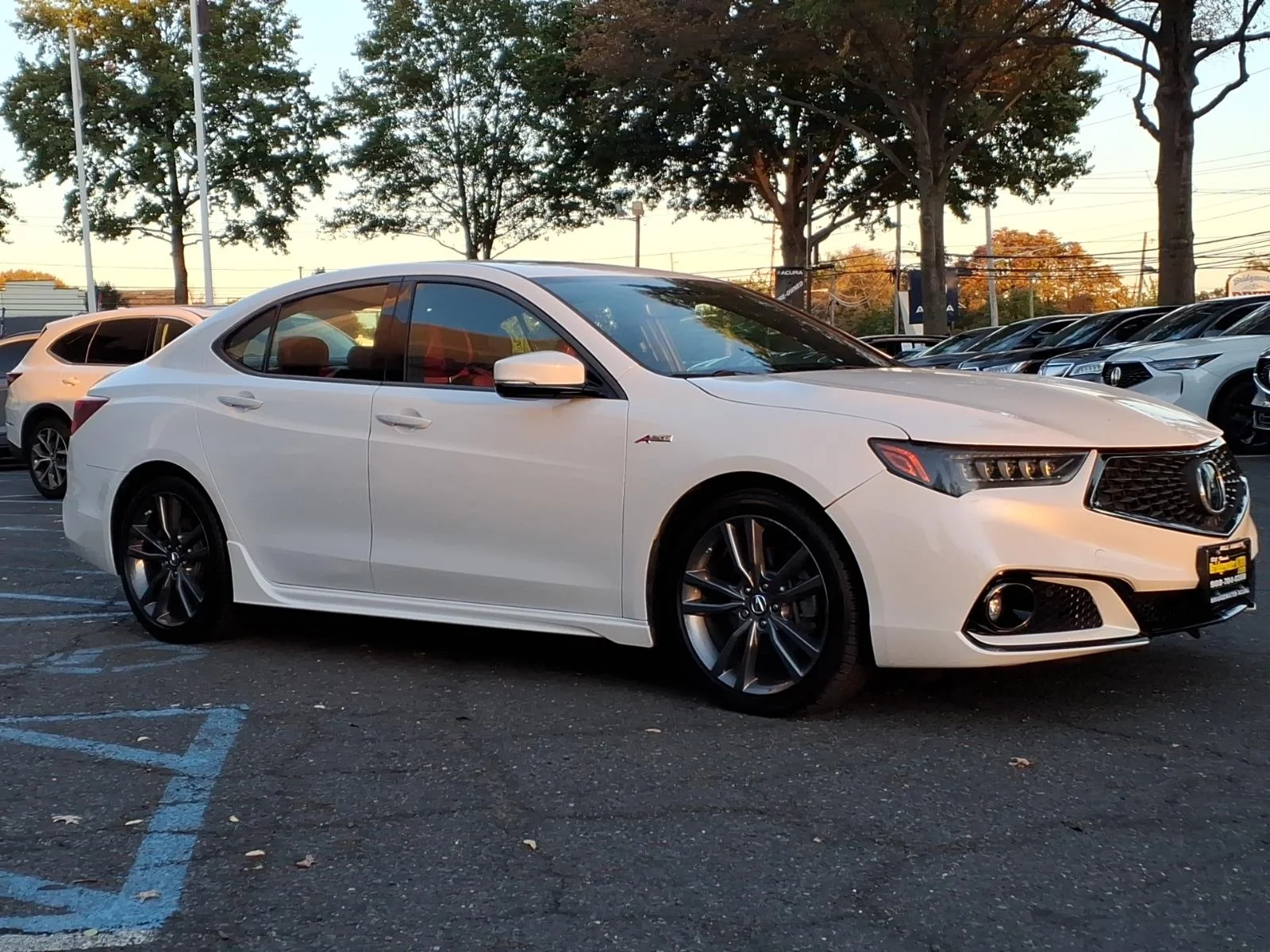 Used 2019 Platinum White Pearl Acura A-Spec Red image 3