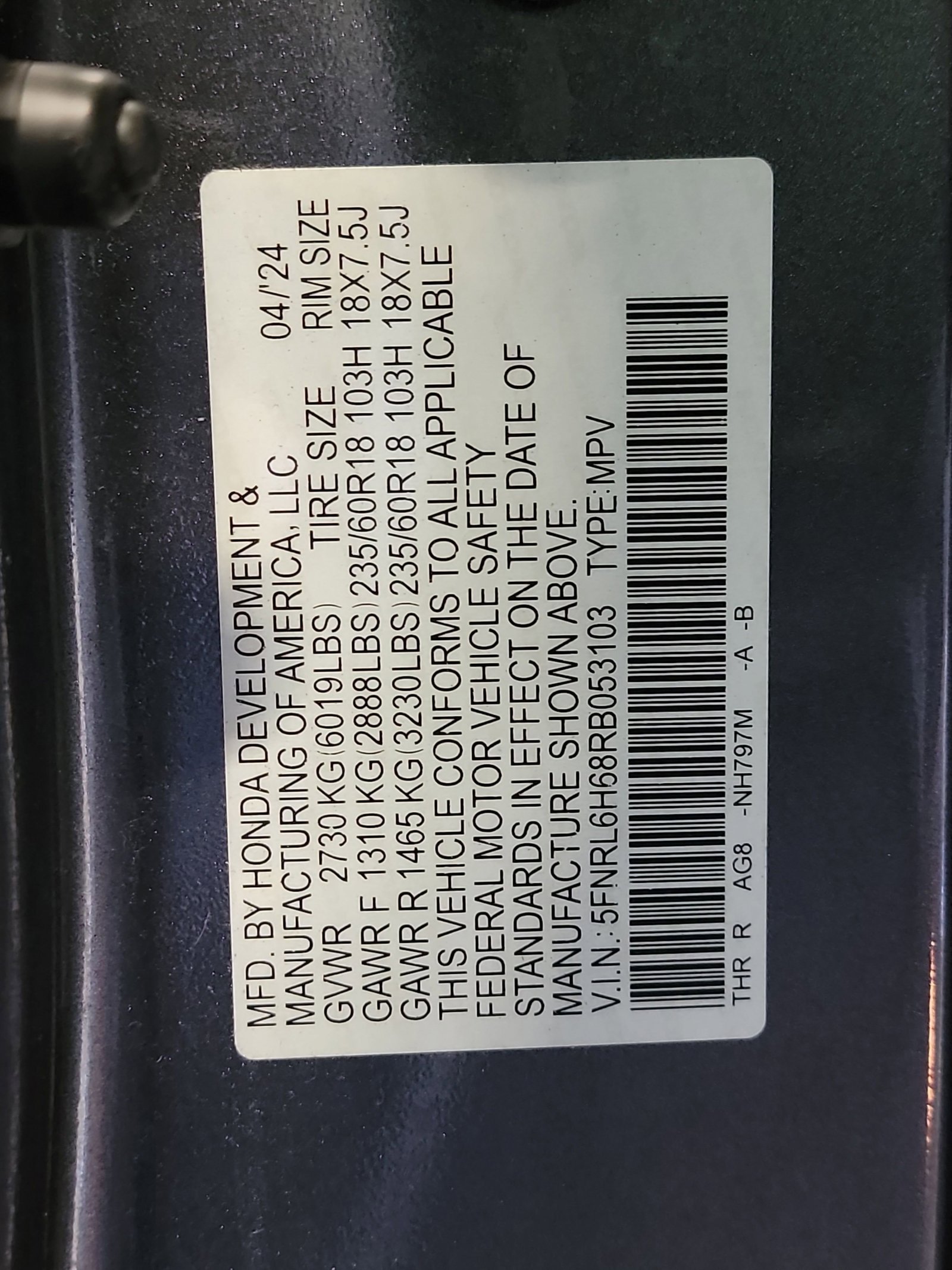 2024 Honda Odyssey EX-L - Photo 63