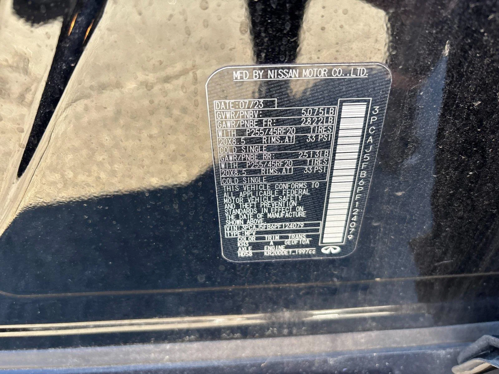 Certified Used 2023 Black Obsidian INFINITI SPORT image 11