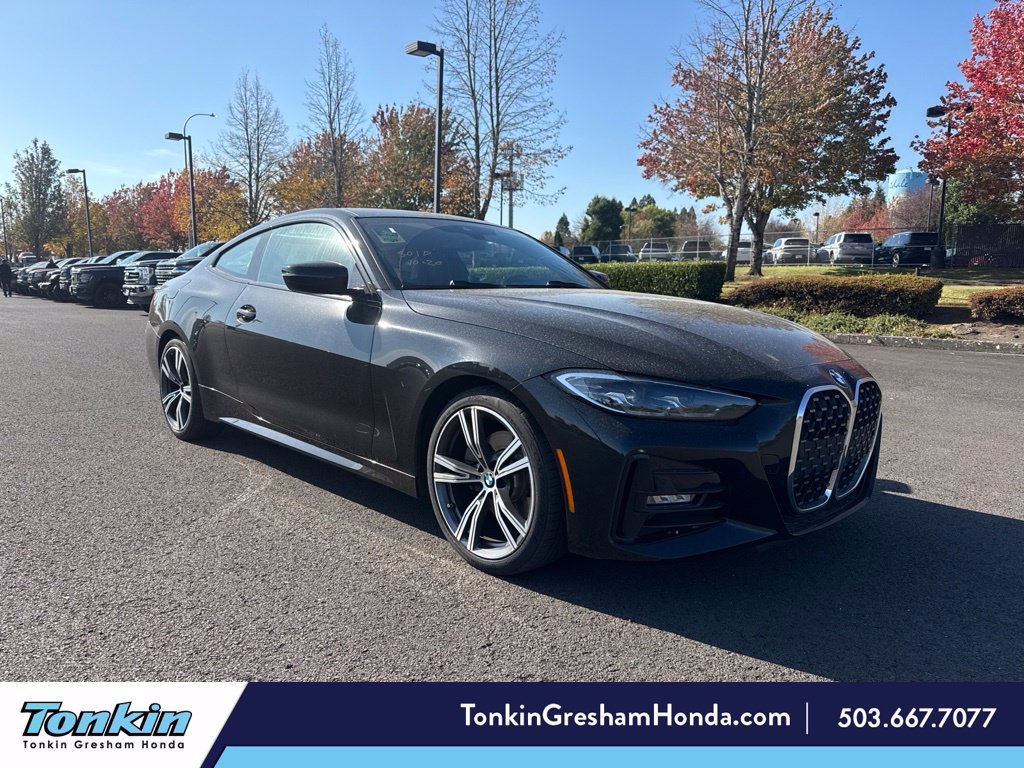 Used 2022 Black Sapphire Metallic BMW 430i xDrive image 1