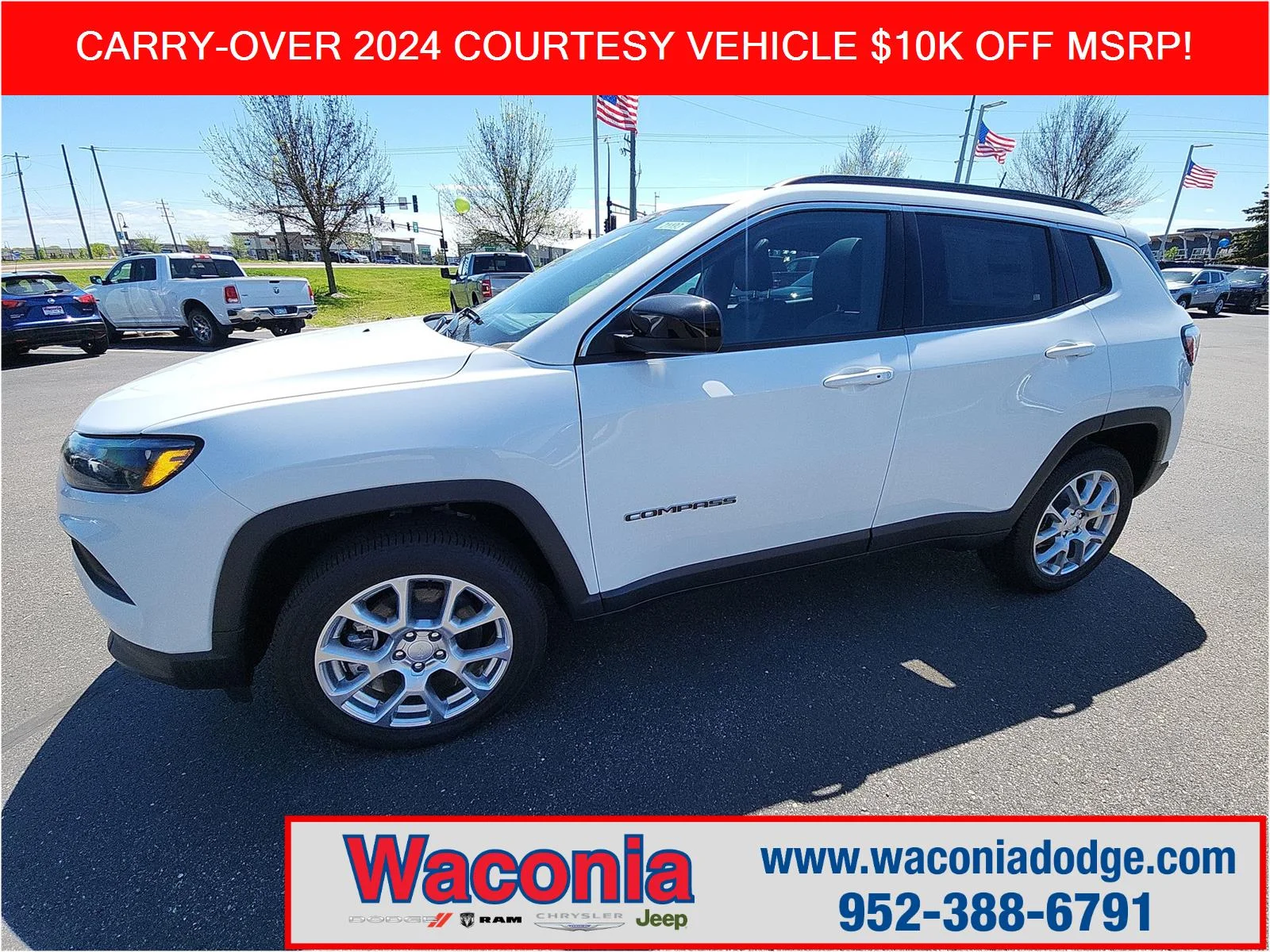 New 2024 Bright White Clear-Coat Exterior Paint Jeep Latitude Lux image 1