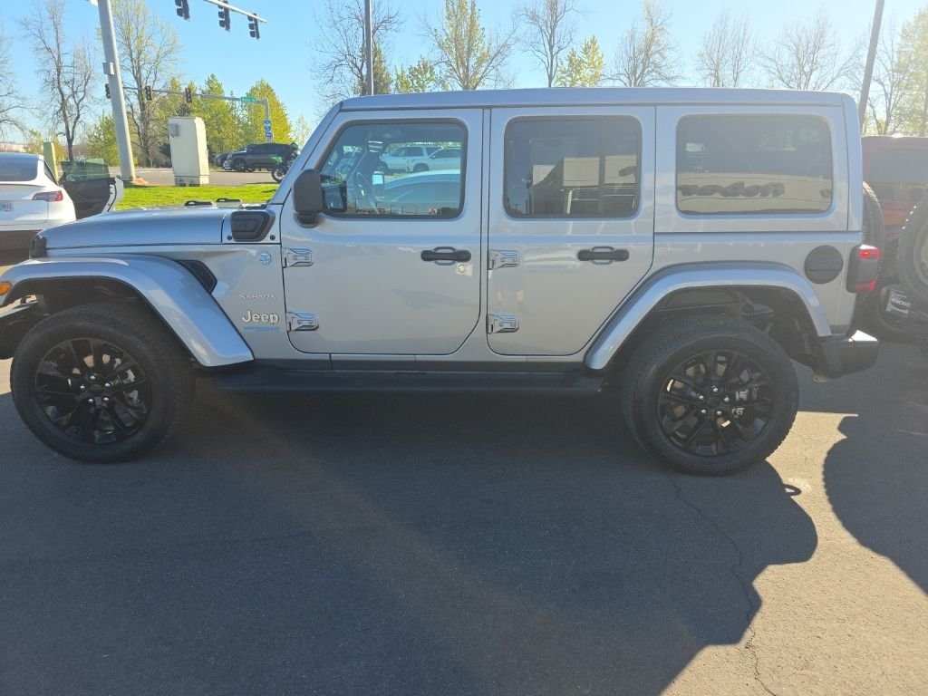 Used 2021 Jeep Wrangler Unlimited Sahara 4XE with VIN 1C4JJXP65MW745057 for sale in Salem, OR
