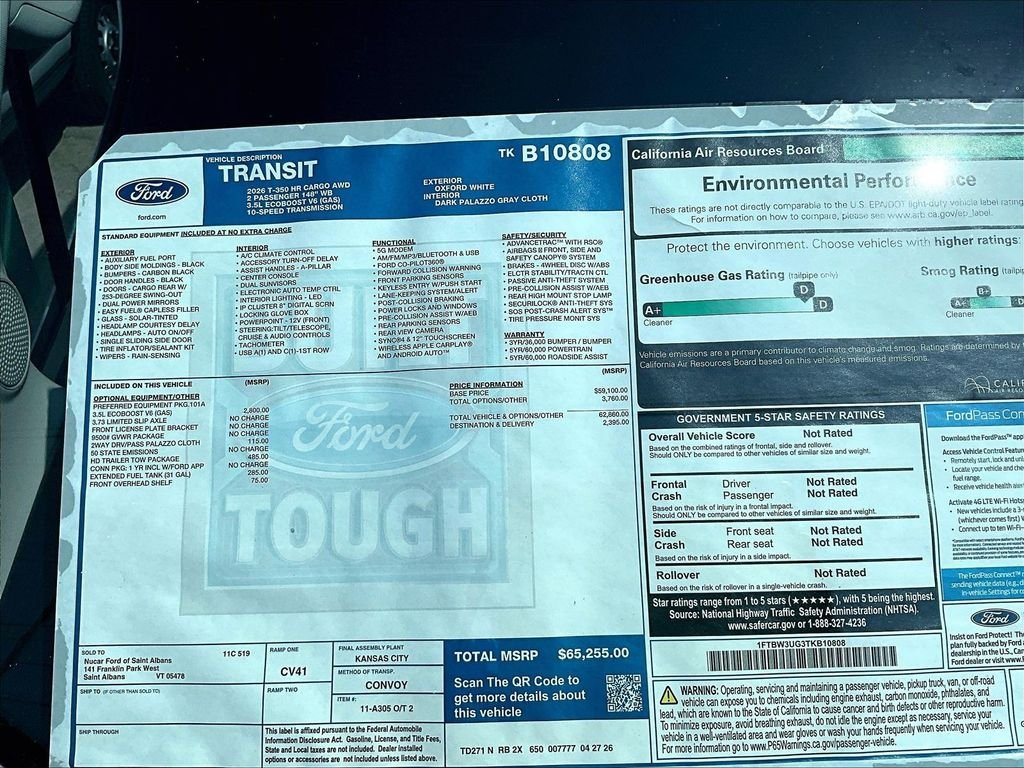 New 2026 Oxford White Ford Base image 15