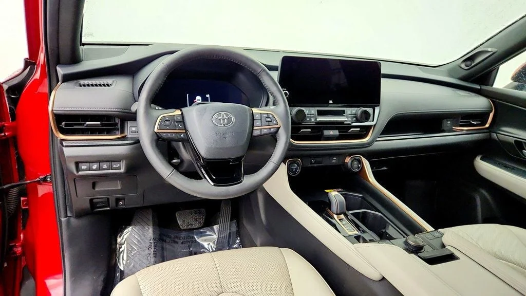 Used 2025 Ruby Flare Pearl Toyota Hybrid MAX Platinum AWD w/ Illuminated Cargo Sill image 12