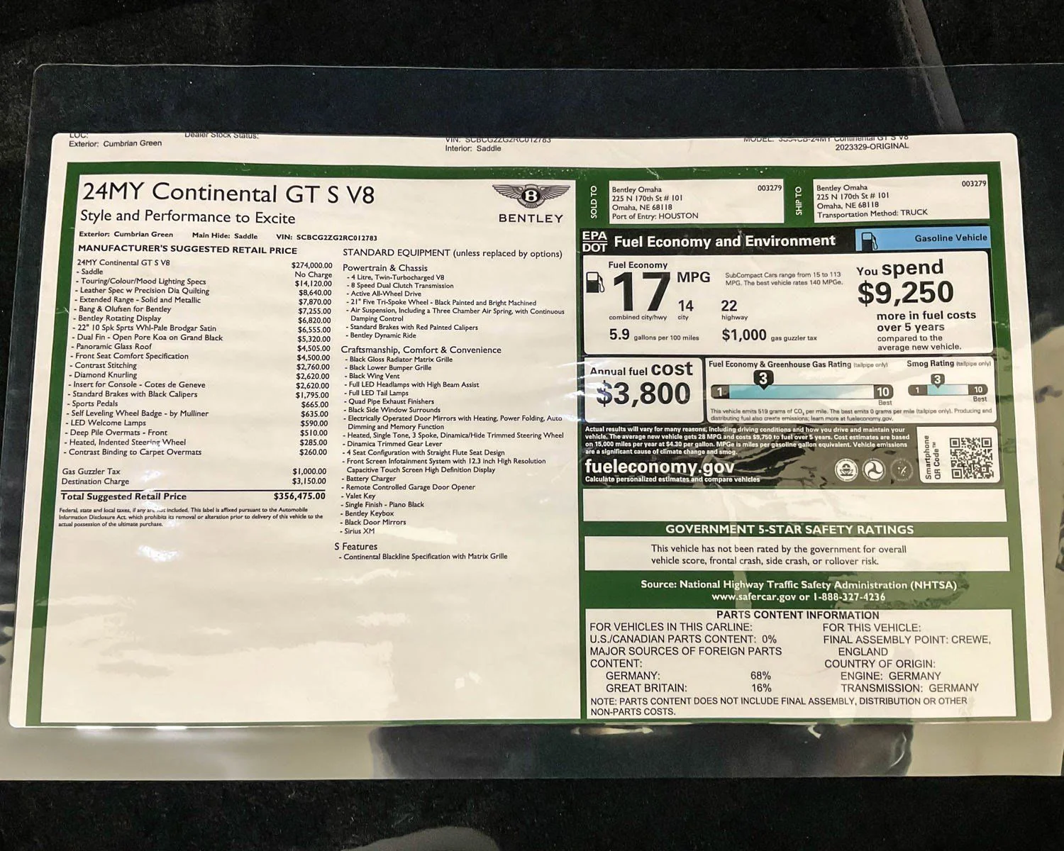 Used 2024 Green Bentley V8 S image 51