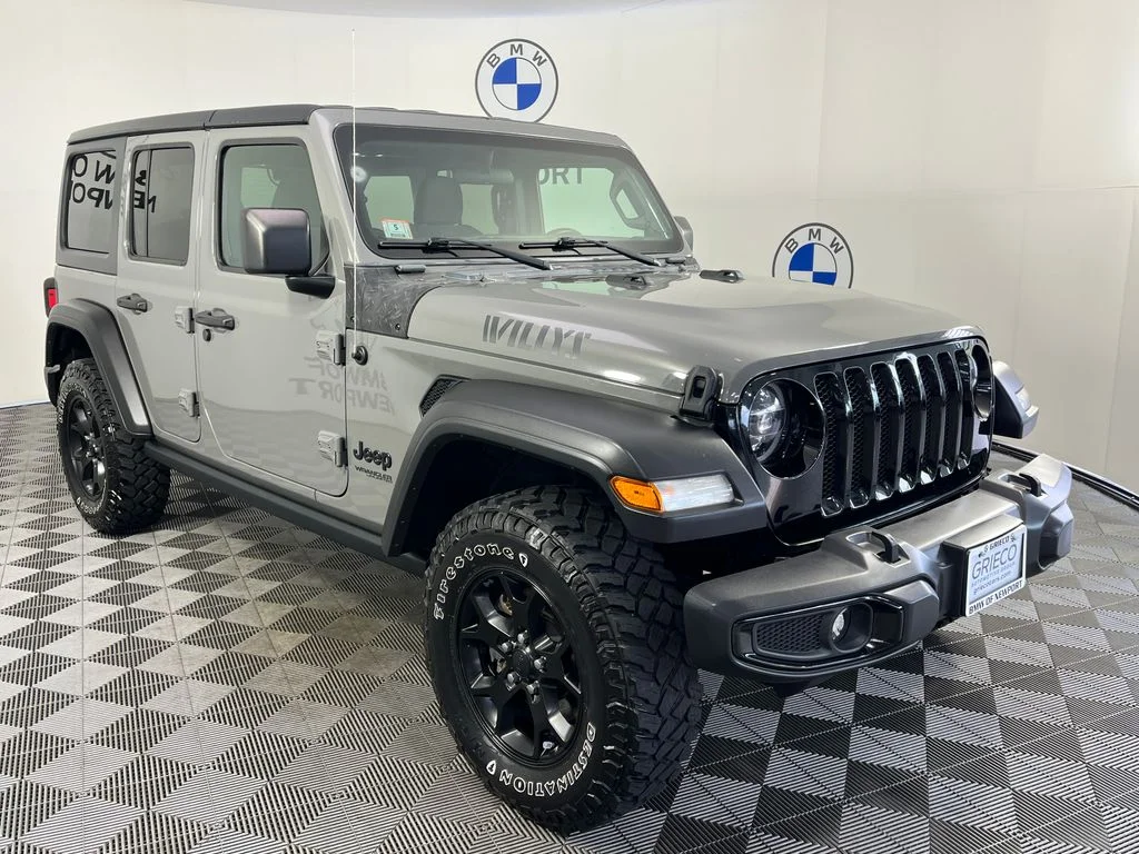 Used 2021 Gray Jeep Unlimited Willys image 1