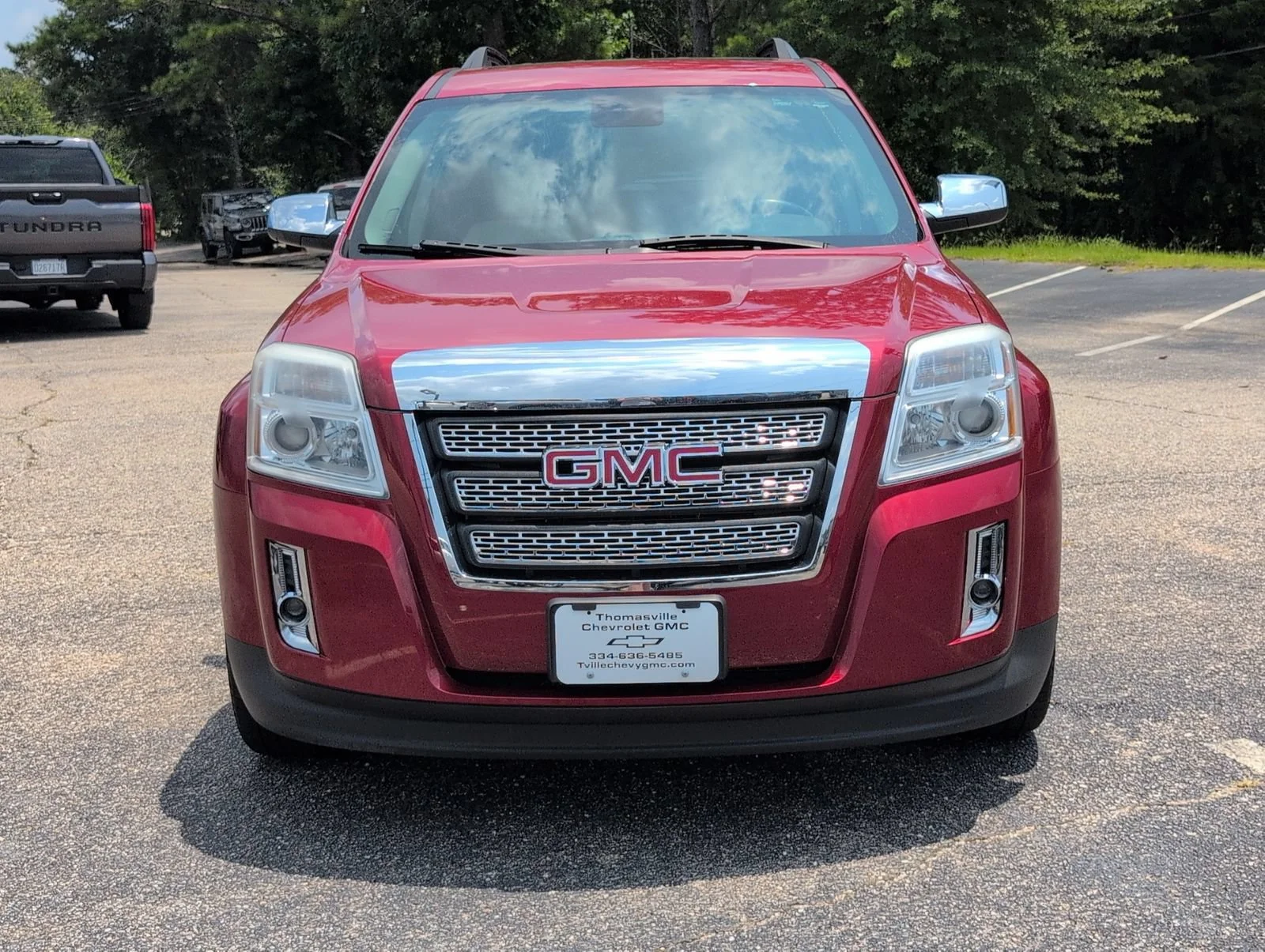 Used 2015 CRYSTAL RED TINTCOAT GMC SLT image 10