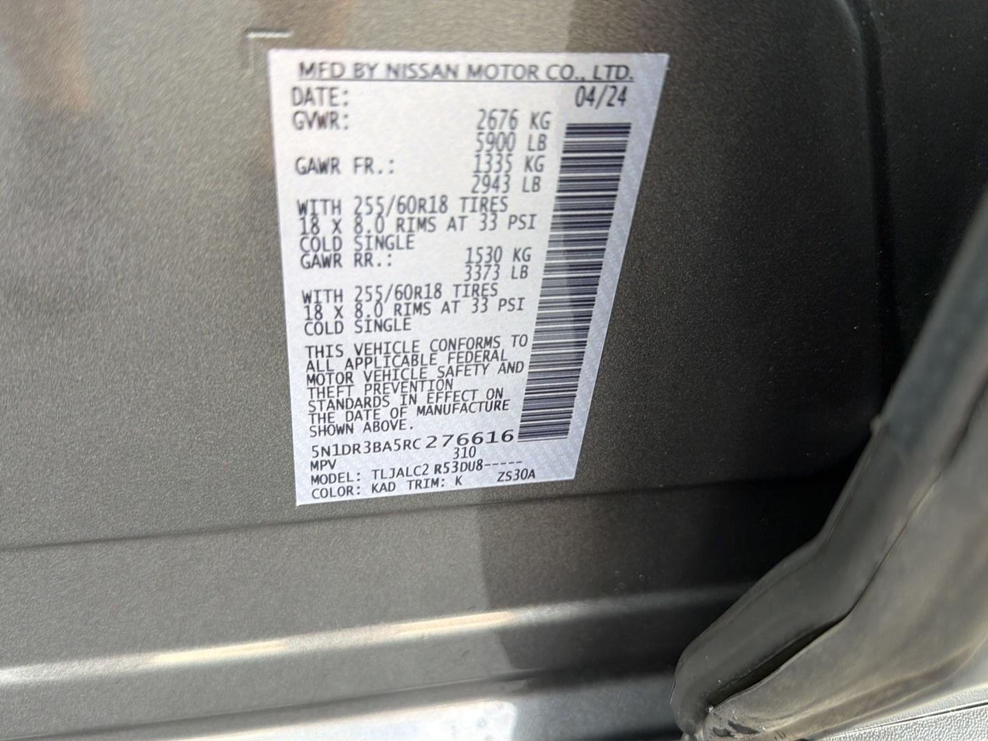 Used 2024 Gun Metallic Nissan SV image 41