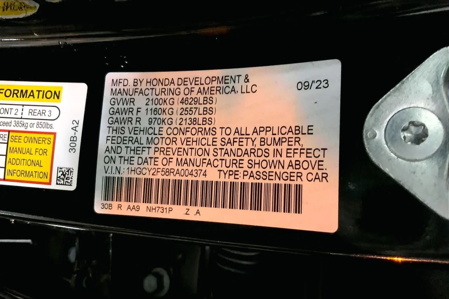 Used 2024 Crystal Black Pearl Honda Sport image 37
