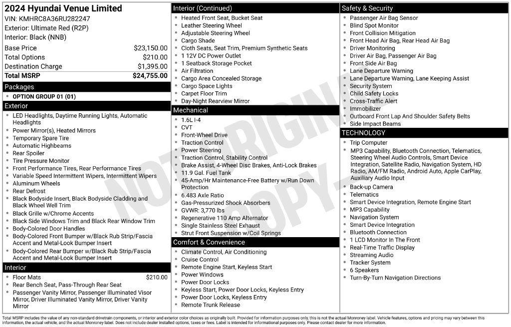 Used 2024 Red Hyundai Limited image 4