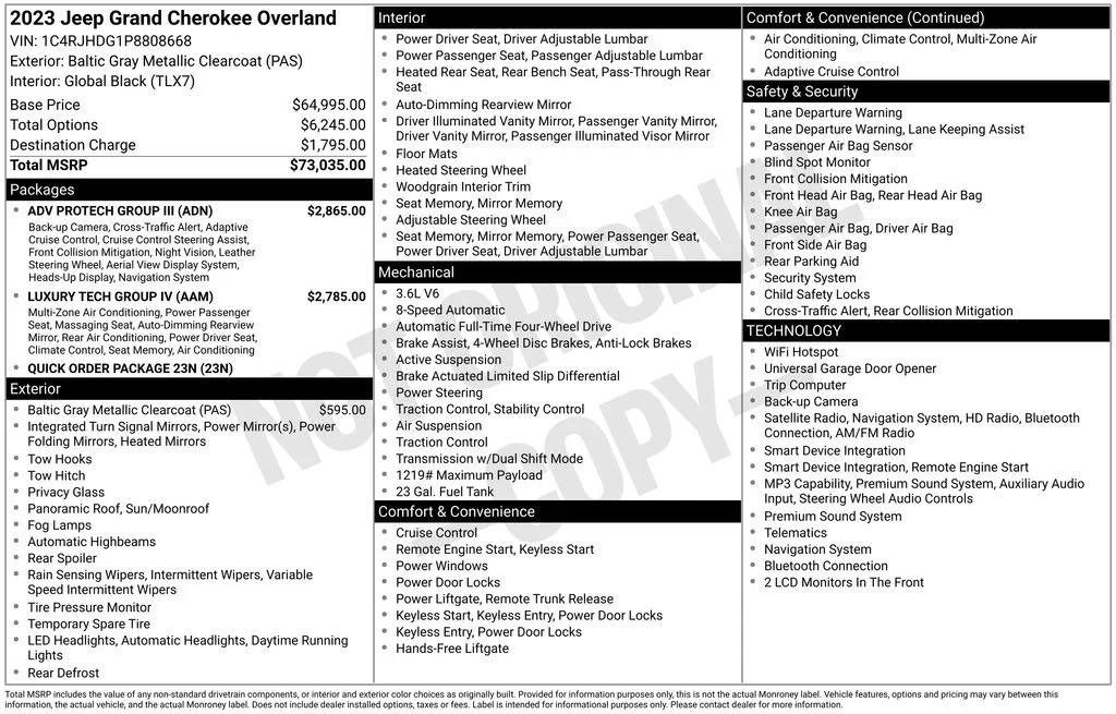 Certified Used 2023 Gray Jeep Overland image 6