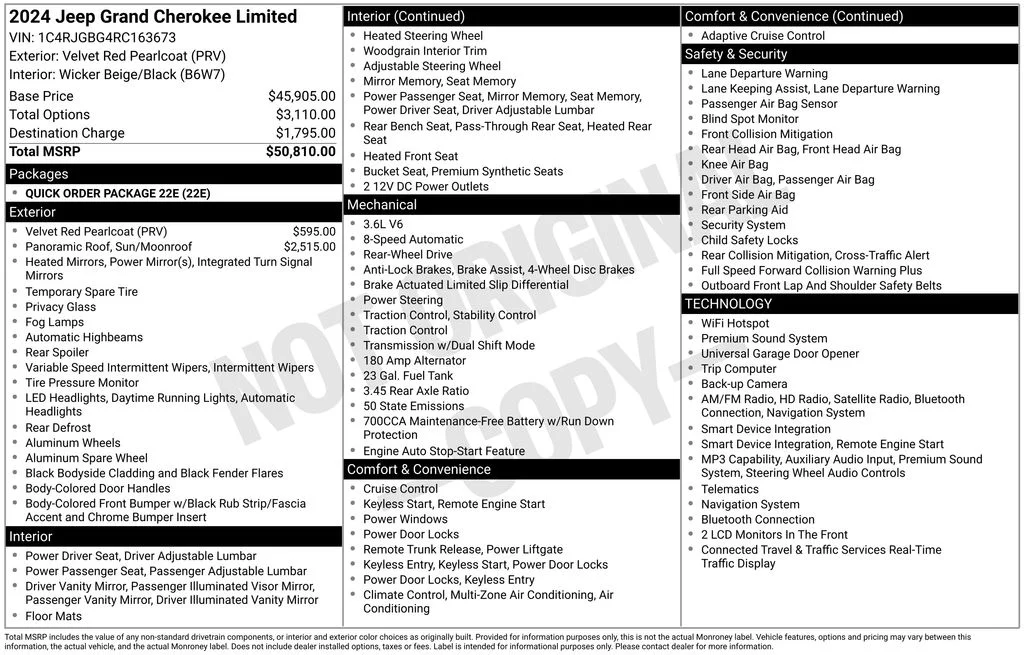 Used 2024 Red Jeep Limited image 2
